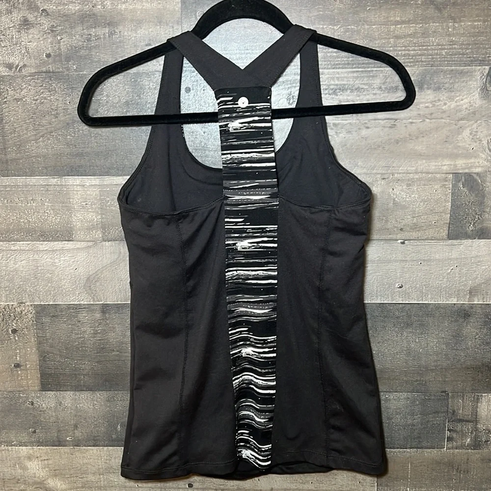Soybu Tank Top Black with White Design Down Back - Picture 2 of 6